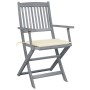 Folding garden chairs 4 pcs cushions solid acacia wood by , Garden chairs - Ref: Foro24-3064511, Price: 192,99 €, Discount: %