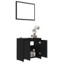 Conjunto de muebles de baño madera contrachapada negro de vidaXL, Muebles de baño - Ref: Foro24-802652, Precio: 69,43 €, Desc...