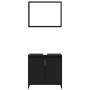 Conjunto de muebles de baño madera contrachapada negro de vidaXL, Muebles de baño - Ref: Foro24-802652, Precio: 69,43 €, Desc...