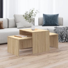 Mesa de centro madera contrachapada color roble 100x48x40 cm de vidaXL, Mesas de centro - Ref: Foro24-802915, Precio: 51,28 €...