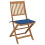 8 pcs folding garden chairs and solid acacia wood cushions by , Garden chairs - Ref: Foro24-3075031, Price: 422,51 €, Discoun...