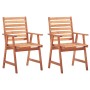 Garden dining chairs and cushions 2 pcs solid acacia wood by , Garden chairs - Ref: Foro24-3064323, Price: 132,85 €, Discount: %