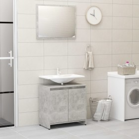 Concrete gray plywood bathroom furniture set by vidaXL, Bathroom furniture - Ref: Foro24-802655, Price: 102,31 €, Discount: %