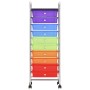 Portable storage cart with 10 multicolor plastic drawers by vidaXL, Cargo forklifts - Ref: Foro24-320406, Price: 71,33 €, Dis...