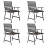 Garden dining chairs with cushions 4 pcs solid acacia wood by , Garden chairs - Ref: Foro24-3078412, Price: 297,30 €, Discoun...