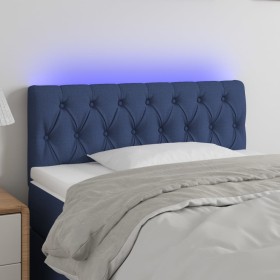 Blue fabric headboard with LED 100x7x78/88 cm by , Headboards and footboards - Ref: Foro24-3121944, Price: 54,90 €, Discount: %