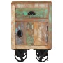 Bedside table with wheels solid recycled wood 40x30x57 cm by , Nightstands - Ref: Foro24-328316, Price: 133,62 €, Discount: %