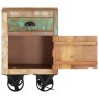 Bedside table with wheels solid recycled wood 40x30x57 cm by , Nightstands - Ref: Foro24-328316, Price: 133,62 €, Discount: %