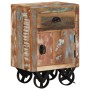 Bedside table with wheels solid recycled wood 40x30x57 cm by , Nightstands - Ref: Foro24-328316, Price: 133,62 €, Discount: %