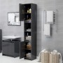 Glossy gray plywood bathroom cabinet 30x30x183.5 cm by vidaXL, Bathroom furniture - Ref: Foro24-802677, Price: 130,41 €, Disc...