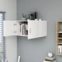 Glossy gray engineered wood wall cabinet 80x39x40 cm by vidaXL, Shelves and shelves - Ref: Foro24-802801, Price: 63,80 €, Dis...