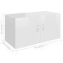 Glossy gray engineered wood wall cabinet 80x39x40 cm by vidaXL, Shelves and shelves - Ref: Foro24-802801, Price: 63,80 €, Dis...