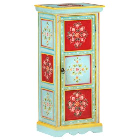 Hand-painted solid mango wood sideboard 40x30x90 cm by , Lockers and storage cabinets - Ref: Foro24-323536, Price: 190,55 €, ...