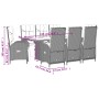 Garden dining set 9 pieces and gray synthetic rattan cushions by , Garden sets - Ref: Foro24-3213533, Price: 1,00 €, Discount: %