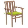 Stackable garden chairs 6 pcs solid teak wood with cushions by , Garden chairs - Ref: Foro24-3073417, Price: 680,47 €, Discou...