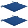 Sillas Batavia 2 uds teca maciza con cojines azul royal de , Sillas de jardín - Ref: Foro24-3062137, Precio: 248,15 €, Descue...