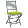 Folding garden chairs 6 pcs solid acacia wood cushions by , Garden chairs - Ref: Foro24-3065460, Price: 314,89 €, Discount: %