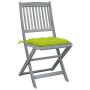 Folding garden chairs 6 pcs solid acacia wood cushions by , Garden chairs - Ref: Foro24-3065460, Price: 307,99 €, Discount: %