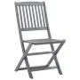 Folding garden chairs 6 pcs solid acacia wood cushions by , Garden chairs - Ref: Foro24-3065460, Price: 314,89 €, Discount: %