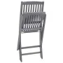 Folding garden chairs 6 pcs solid acacia wood cushions by , Garden chairs - Ref: Foro24-3065460, Price: 314,89 €, Discount: %