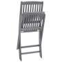 Folding garden chairs 6 pcs solid acacia wood cushions by , Garden chairs - Ref: Foro24-3065460, Price: 307,99 €, Discount: %