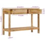 Mesa consola con 2 cajones madera maciza de mango 110x35x75 cm de , Mesas auxiliares - Ref: Foro24-354982, Precio: 200,34 €, ...