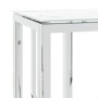 Silver stainless steel and glass console table 70x30x70 cm by , Side tables - Ref: Foro24-350035, Price: 171,15 €, Discount: %