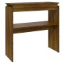 Brown oak plywood console table 80x30x80 cm by , Side tables - Ref: Foro24-815218, Price: 42,22 €, Discount: %