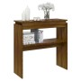 Brown oak plywood console table 80x30x80 cm by , Side tables - Ref: Foro24-815218, Price: 42,22 €, Discount: %