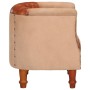 Cubic armchair in real leather and solid brown mango wood by , Armchairs - Ref: Foro24-320603, Price: 230,66 €, Discount: %