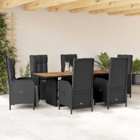 7-piece garden dining set with black synthetic rattan cushions by , Garden sets - Ref: Foro24-3213520, Price: 1,00 €, Discoun...