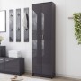 Glossy gray plywood hallway cabinet 55x25x189 cm by vidaXL, Wardrobes - Ref: Foro24-802857, Price: 144,99 €, Discount: %