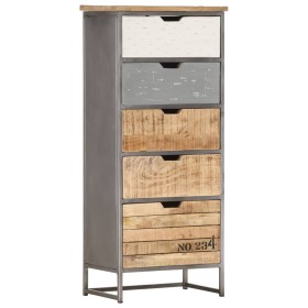 Solid mango wood chest of drawers 45x30x105 cm by , Sideboards - Ref: Foro24-286535, Price: 318,52 €, Discount: %