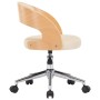 Swivel office chair curved wood cream synthetic leather by vidaXL, Office chairs - Ref: Foro24-3054844, Price: 134,31 €, Disc...