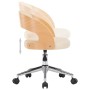 Swivel office chair curved wood cream synthetic leather by vidaXL, Office chairs - Ref: Foro24-3054844, Price: 134,31 €, Disc...