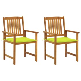 Garden chairs with cushions 2 units solid acacia wood by , Garden chairs - Ref: Foro24-3061189, Price: 150,89 €, Discount: %