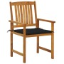 Garden chairs with cushions 4 units solid acacia wood by , Garden chairs - Ref: Foro24-3061182, Price: 287,73 €, Discount: %