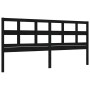 Double bed frame with black solid wood headboard by vidaXL, Beds and slatted bases - Ref: Foro24-3194850, Price: 160,46 €, Di...