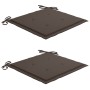 Sillas de jardín 2 uds madera de teca con cojines gris taupe de , Sillas de jardín - Ref: Foro24-3062270, Precio: 182,44 €, D...