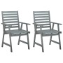 Garden dining chairs 2 pcs solid acacia wood with cushions by , Garden chairs - Ref: Foro24-3064410, Price: 174,39 €, Discoun...