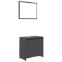 Gray plywood bathroom furniture set by vidaXL, Bathroom furniture - Ref: Foro24-802653, Price: 65,81 €, Discount: %