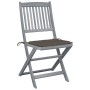 Folding garden chairs 6 pcs solid acacia wood cushions by , Garden chairs - Ref: Foro24-3065442, Price: 324,68 €, Discount: %