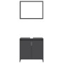 Gray plywood bathroom furniture set by vidaXL, Bathroom furniture - Ref: Foro24-802653, Price: 65,81 €, Discount: %