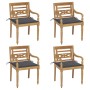 Batavia chairs 4 units solid teak wood with cushions by , Garden chairs - Ref: Foro24-3073295, Price: 479,72 €, Discount: %