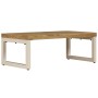 Mesa de centro madera maciza de mango y acero 100x50x35 cm de , Mesas de centro - Ref: Foro24-247339, Precio: 135,99 €, Descu...