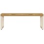 Mesa de centro madera maciza de mango y acero 100x50x35 cm de , Mesas de centro - Ref: Foro24-247339, Precio: 135,99 €, Descu...