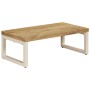 Mesa de centro madera maciza de mango y acero 100x50x35 cm de , Mesas de centro - Ref: Foro24-247339, Precio: 135,99 €, Descu...