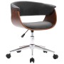 Swivel office chair with curved wood and gray fabric by vidaXL, Office chairs - Ref: Foro24-3054834, Price: 155,24 €, Discoun...