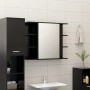 Armario de espejo de baño contrachapada negro 80x20,5x64 cm de vidaXL, Tocadores de baño - Ref: Foro24-802607, Precio: 72,66 ...