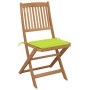 Folding garden chairs 6 units and solid acacia wood cushions by , Garden chairs - Ref: Foro24-3075005, Price: 321,99 €, Disco...